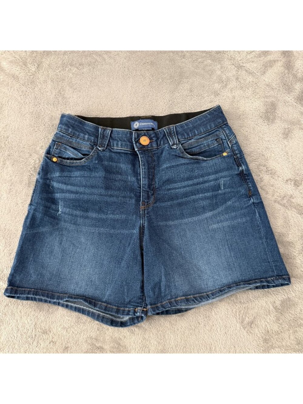 Democracy Ab Solution Dark Wash Bermuda Shorts Womens 12